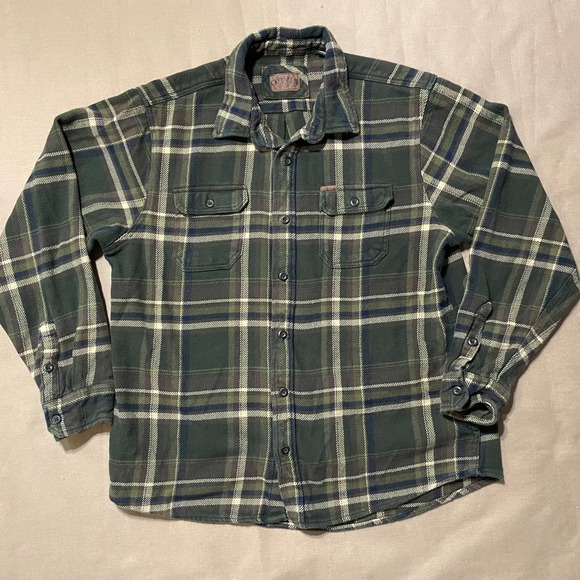 Orvis Other - Orvis Heavyweight Flannel XL Green Plaid Side In-seam Pockets Fishing Outdoor